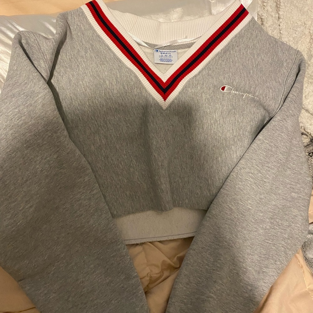 champion cropped crewneck